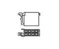 Socket Housing, Receptacle, 2 Rows, 8 Poles, Grey
